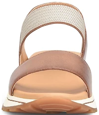 Born Mimi Banded Leather Slingback Ankle Wrap Sandals