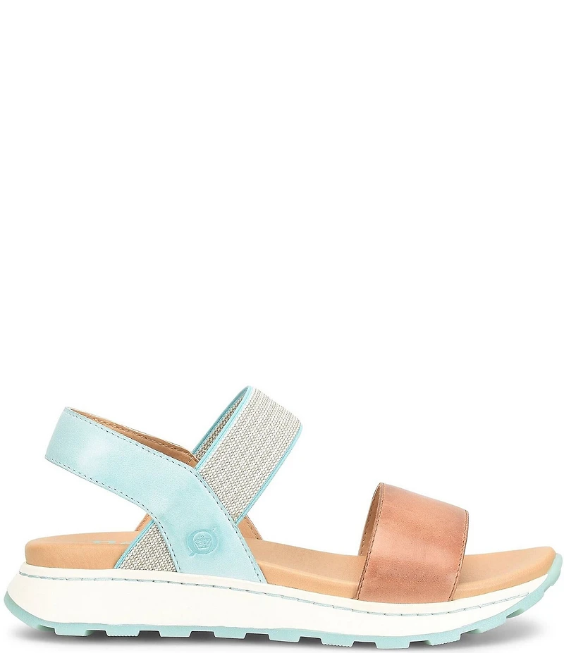 Born Mimi Banded Leather Slingback Ankle Wrap Sandals