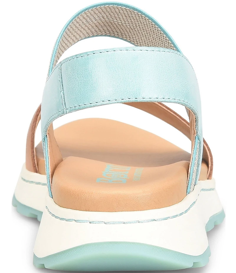 Born Mimi Banded Leather Slingback Ankle Wrap Sandals