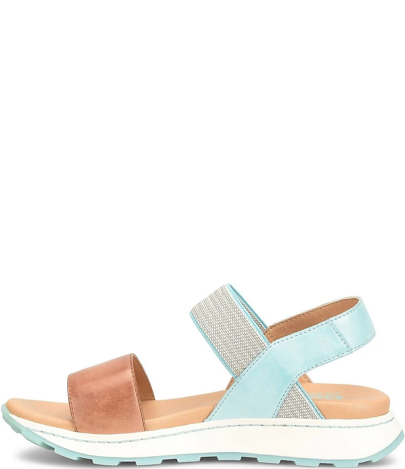 Born Mimi Banded Leather Slingback Ankle Wrap Sandals