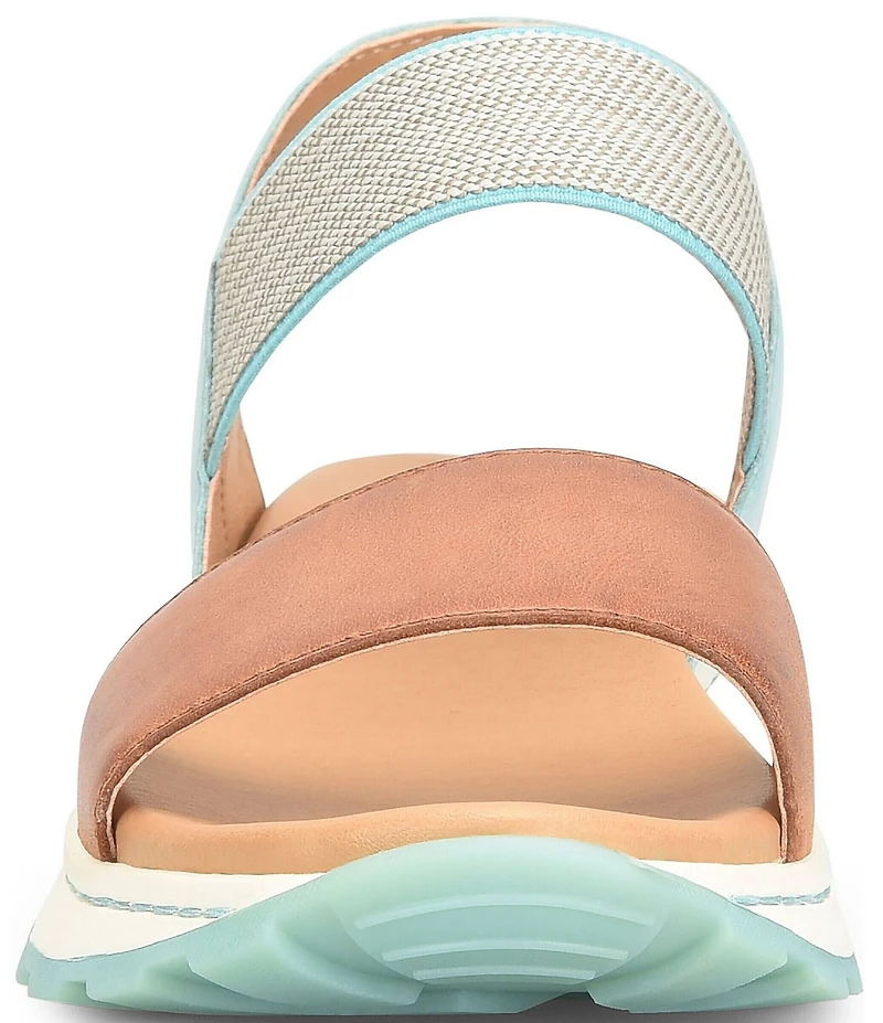 Born Mimi Banded Leather Slingback Ankle Wrap Sandals