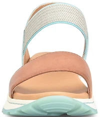 Born Mimi Banded Leather Slingback Ankle Wrap Sandals