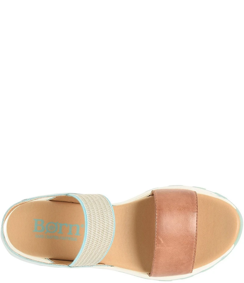 Born Mimi Banded Leather Slingback Ankle Wrap Sandals