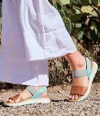 Born Mimi Banded Leather Slingback Ankle Wrap Sandals