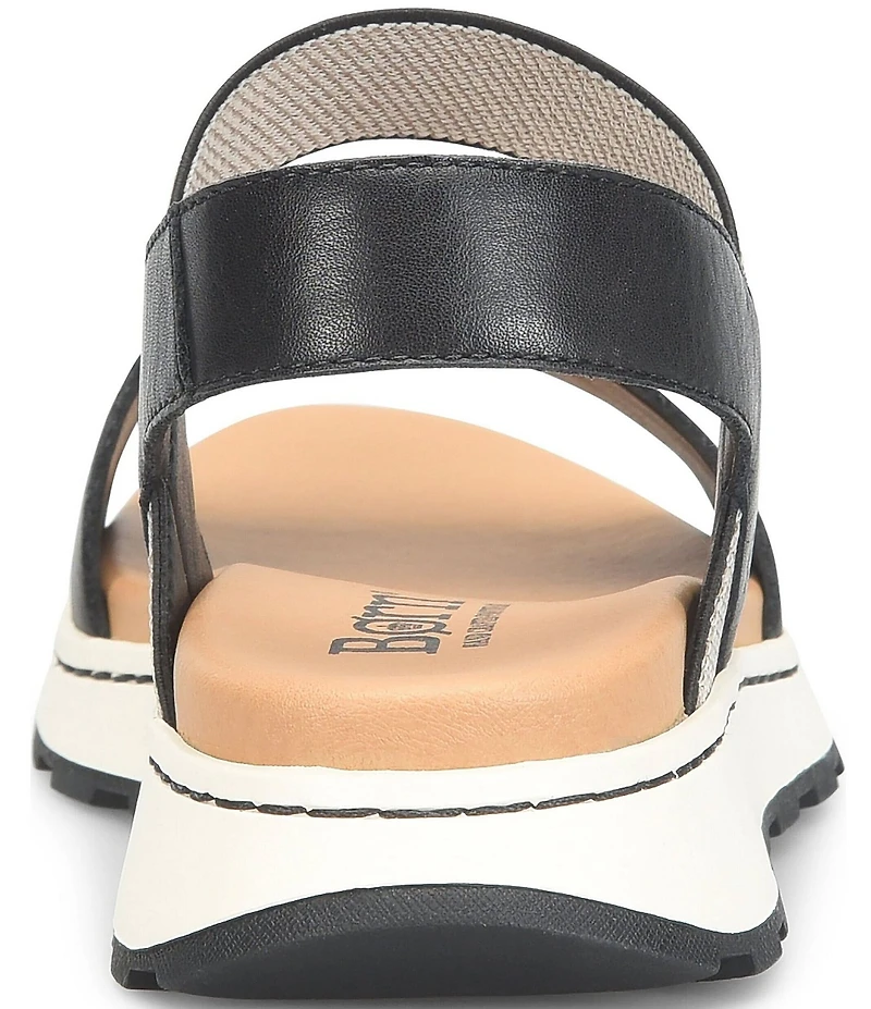 Born Mimi Banded Leather Slingback Ankle Wrap Sandals