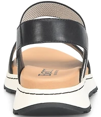 Born Mimi Banded Leather Slingback Ankle Wrap Sandals