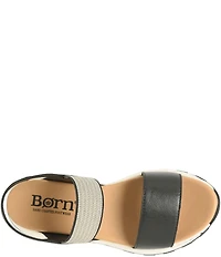 Born Mimi Banded Leather Slingback Ankle Wrap Sandals