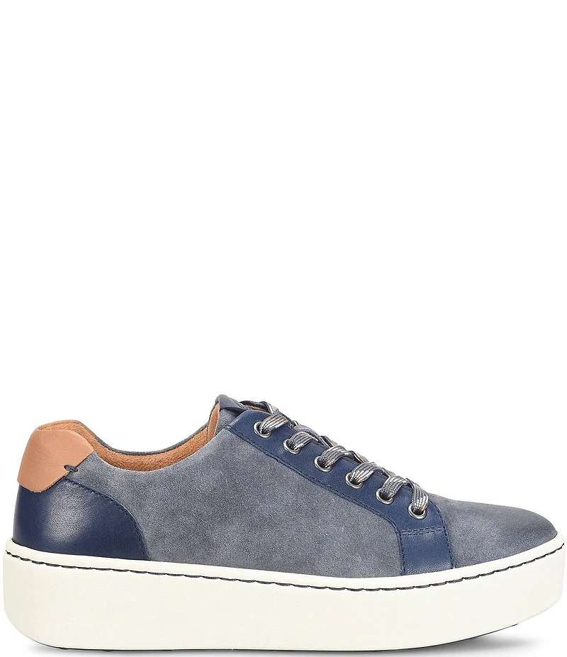 Born Mira Distressed Leather Platform Sneakers