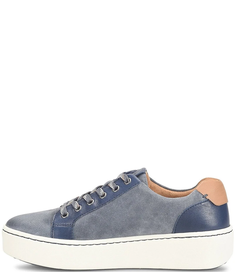 Born Mira Distressed Leather Platform Sneakers