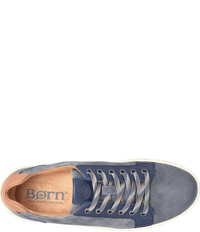 Born Mira Distressed Leather Platform Sneakers