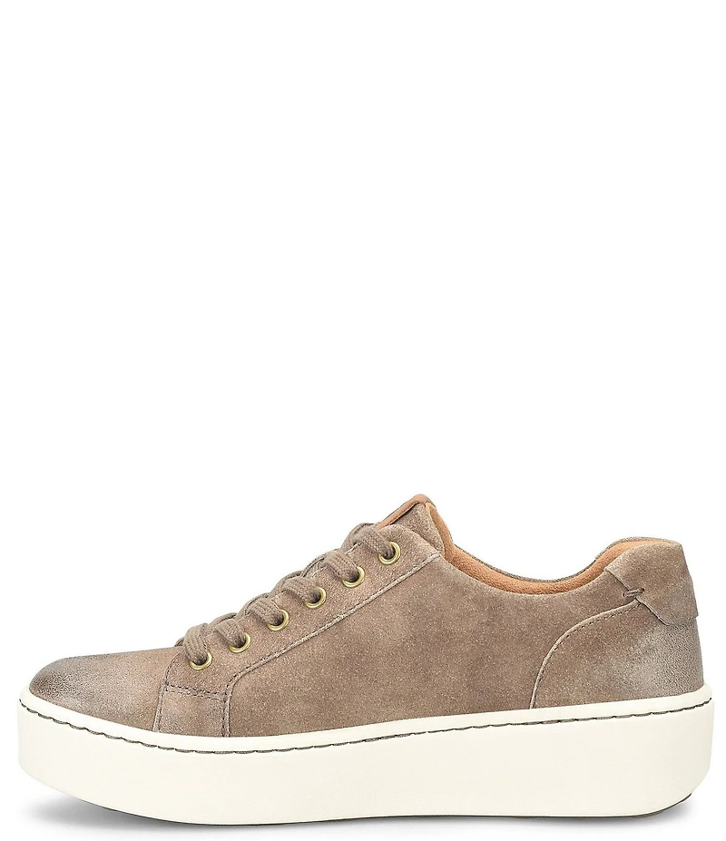 Born Mira Distressed Suede Platform Sneakers