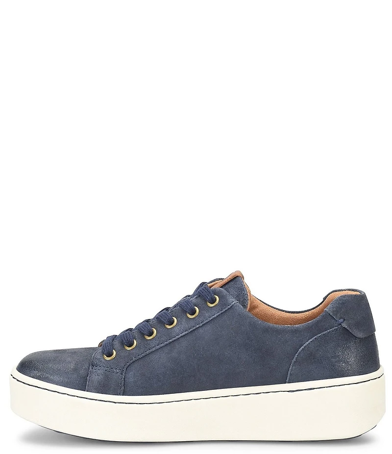 Born Mira Distressed Suede Platform Sneakers