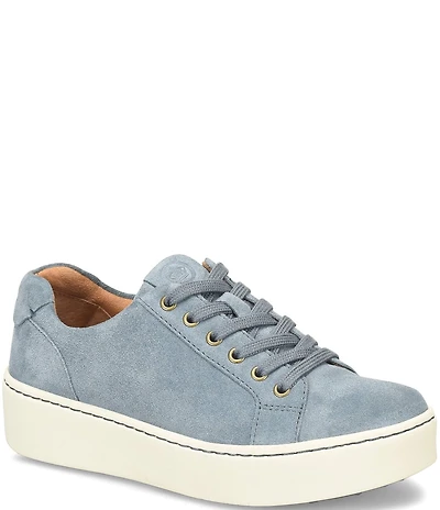 Born Mira Distressed Suede Platform Sneakers
