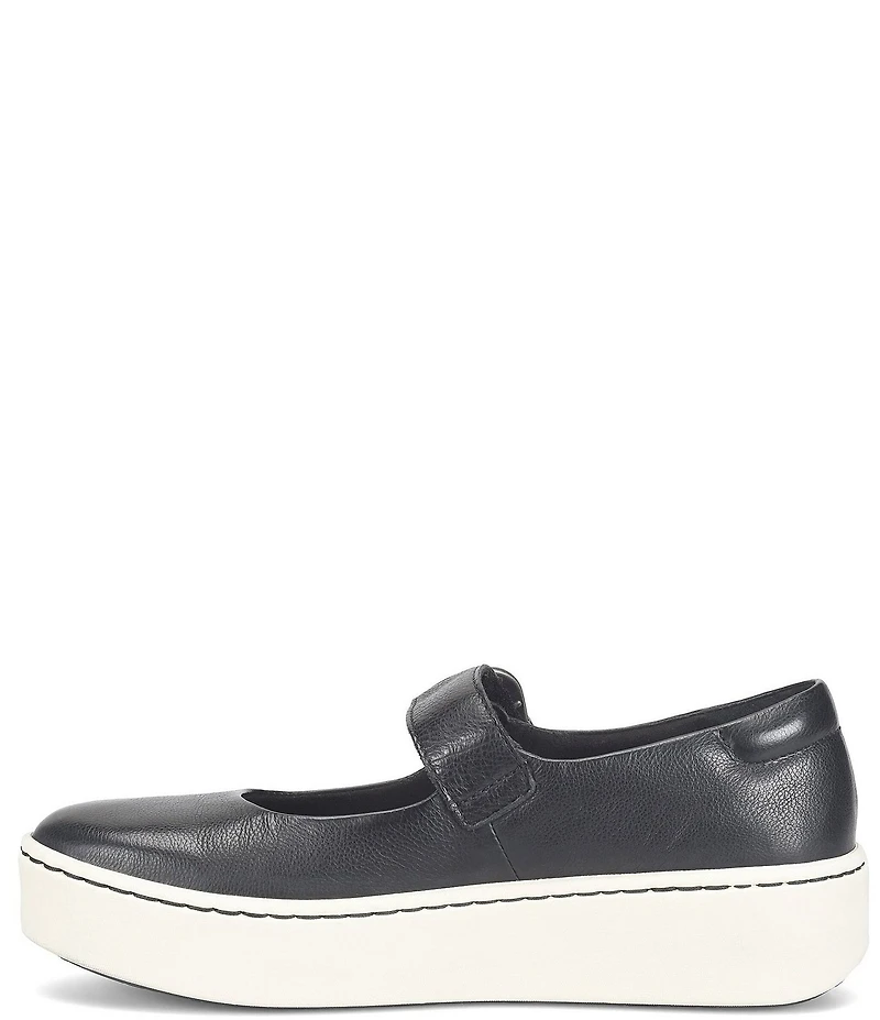 Born Mira Leather Platform Mary Jane Flats