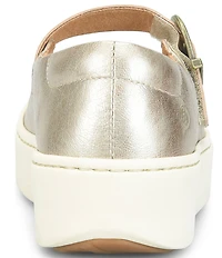 Born Mira Leather Platform Mary Jane Flats