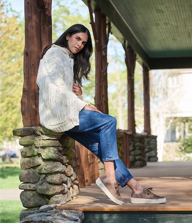 Born Mira Leather Platform Sneakers