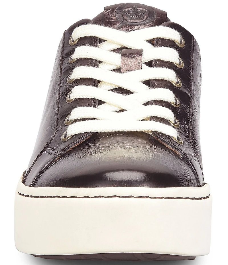 Born Mira Metallic Leather Platform Sneakers