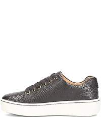 Born Mira Snake Embossed Leather Platform Sneakers