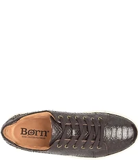 Born Mira Snake Embossed Leather Platform Sneakers