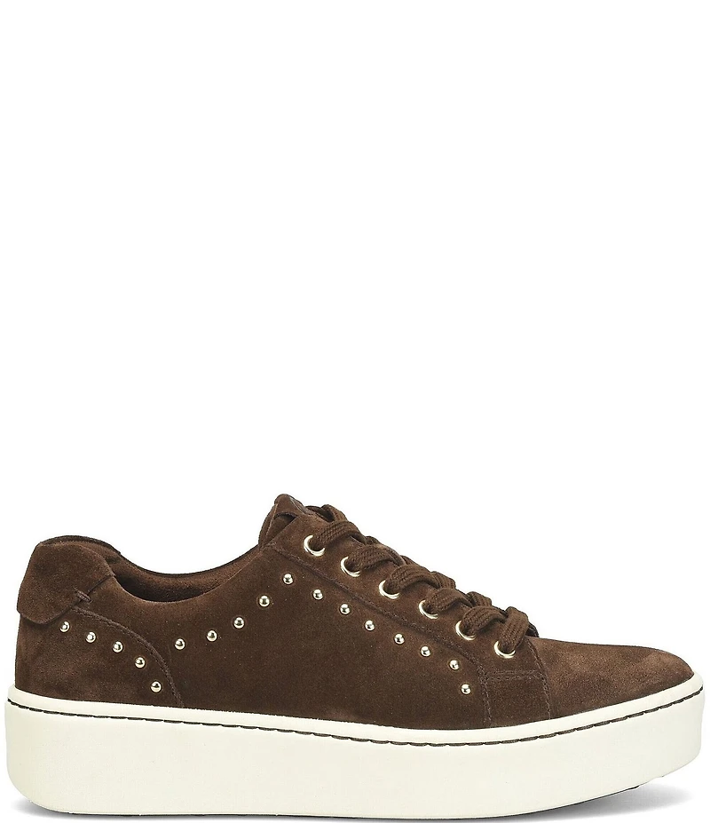 Born Mira Studs Suede Lace Up Platform Sneakers