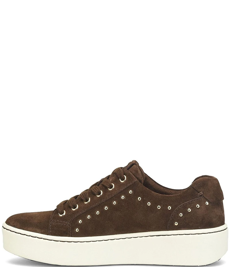 Born Mira Studs Suede Lace Up Platform Sneakers