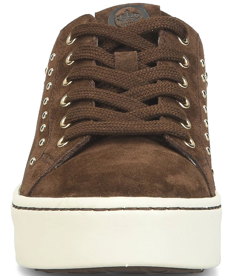 Born Mira Studs Suede Lace Up Platform Sneakers