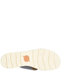 Born Mya Leather Twist Knot Wedge Slide Sandals