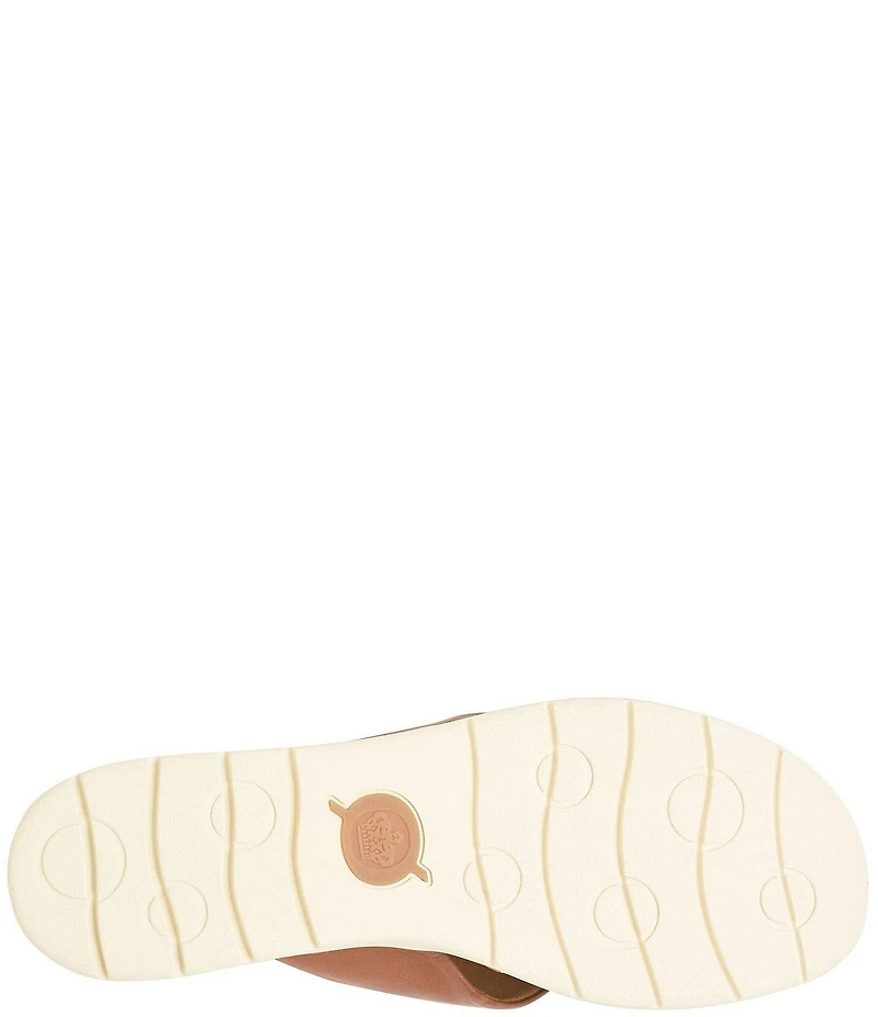 Born Mya Leather Twist Knot Wedge Slide Sandals