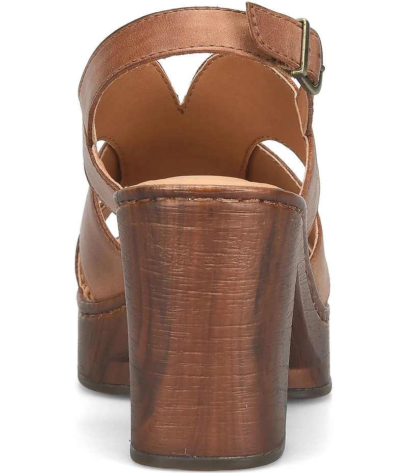 Born Nassau Leather Platform Sandals