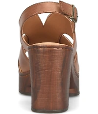 Born Nassau Leather Platform Sandals