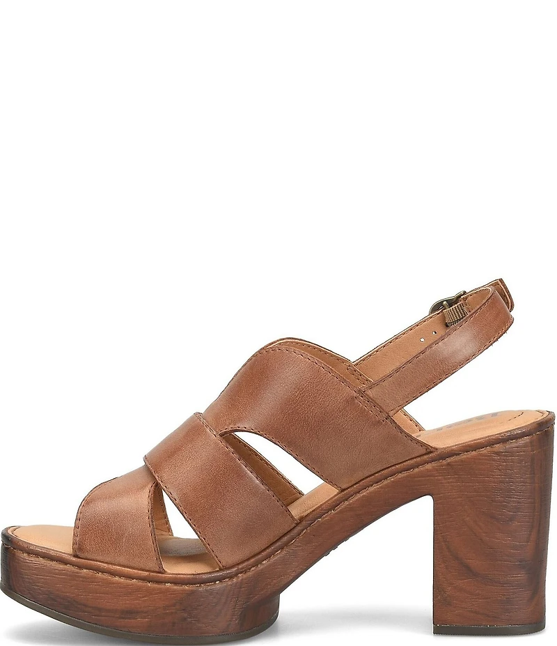 Born Nassau Leather Platform Sandals