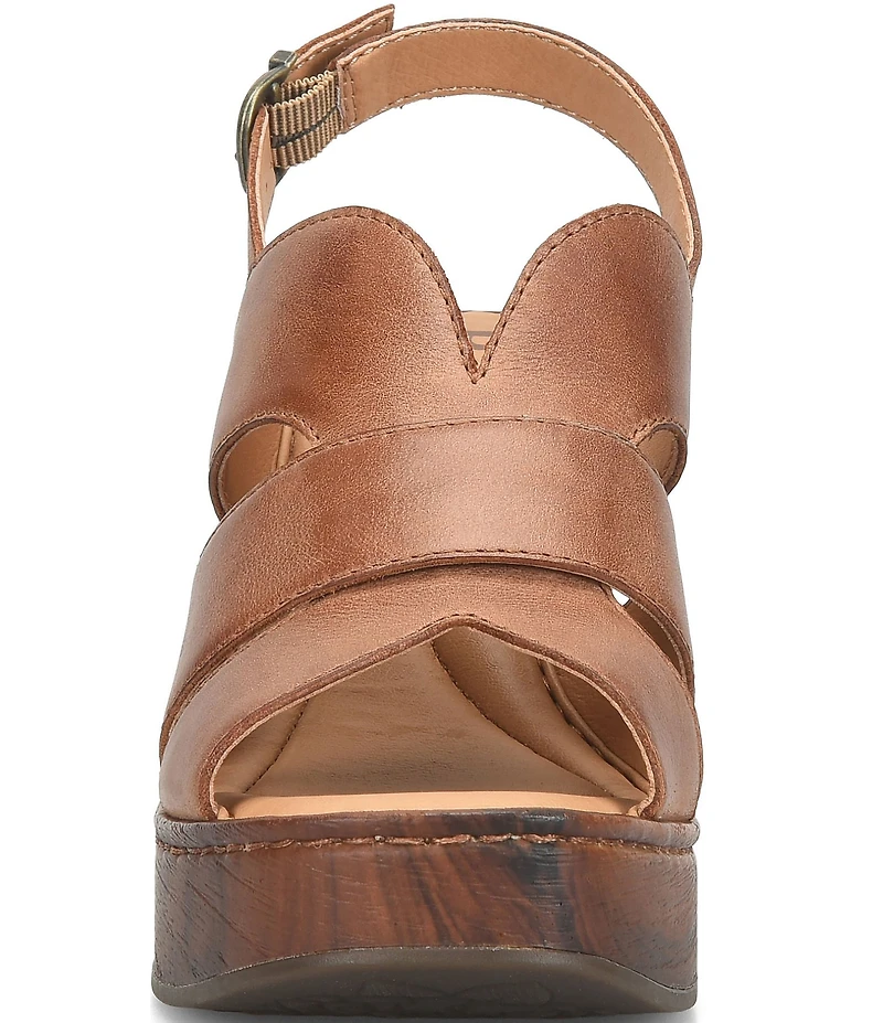 Born Nassau Leather Platform Sandals