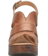 Born Nassau Leather Platform Sandals