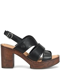 Born Nassau Leather Platform Sandals
