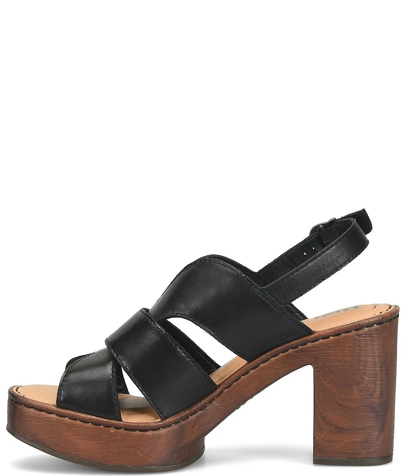 Born Nassau Leather Platform Sandals