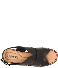 Born Nassau Leather Platform Sandals