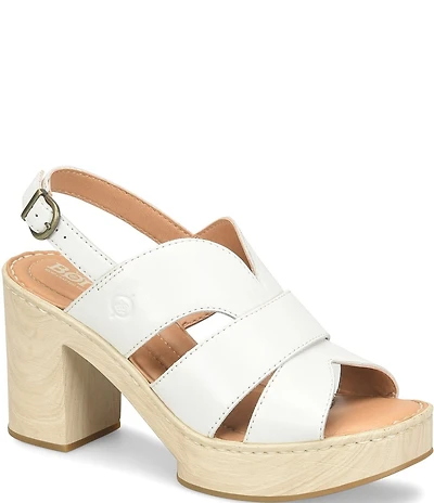 Born Nassau Leather Platform Sandals