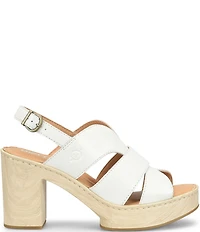 Born Nassau Leather Platform Sandals