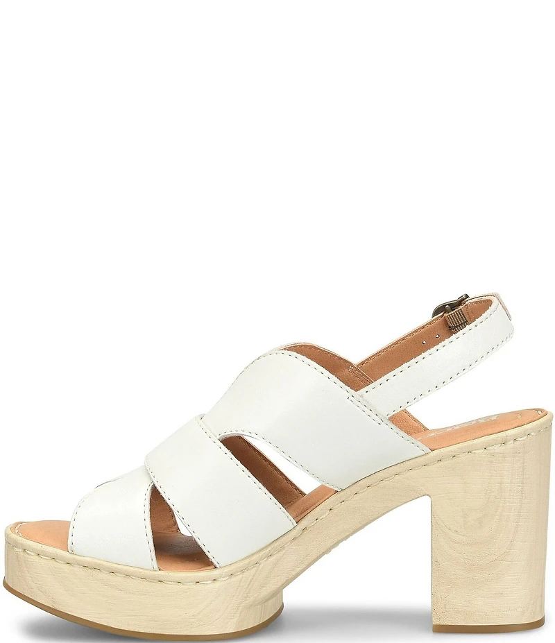 Born Nassau Leather Platform Sandals