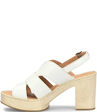 Born Nassau Leather Platform Sandals