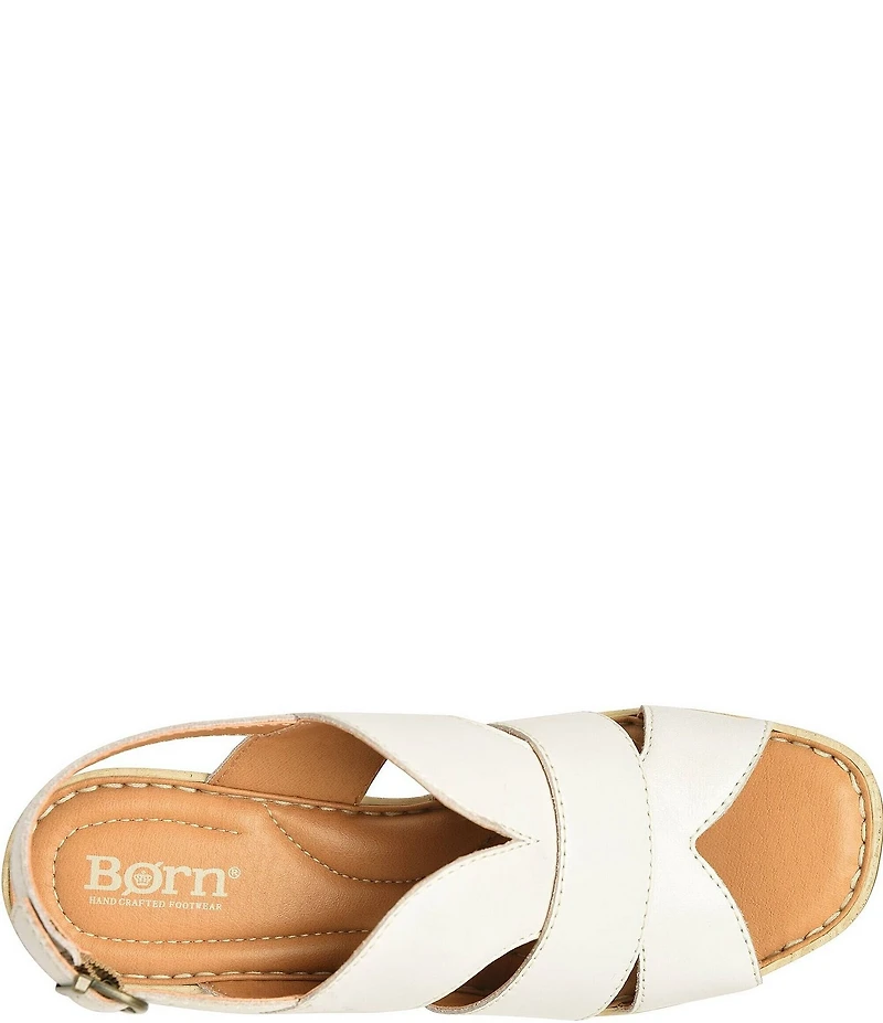 Born Nassau Leather Platform Sandals