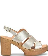 Born Nassau Leather Platform Sandals