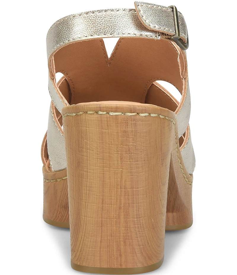 Born Nassau Leather Platform Sandals