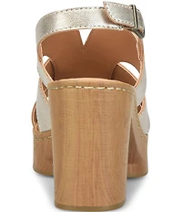 Born Nassau Leather Platform Sandals