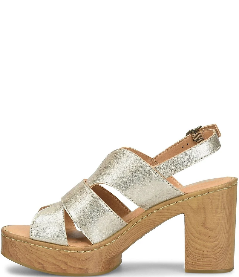 Born Nassau Leather Platform Sandals