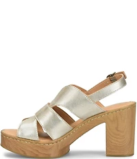 Born Nassau Leather Platform Sandals