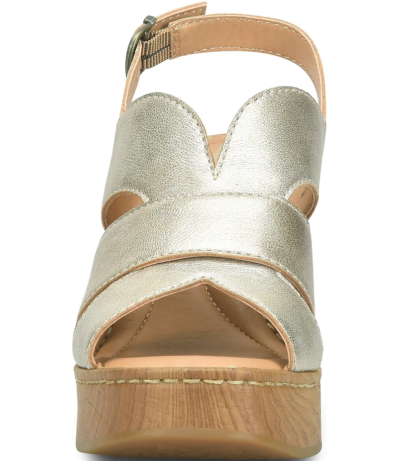 Born Nassau Leather Platform Sandals