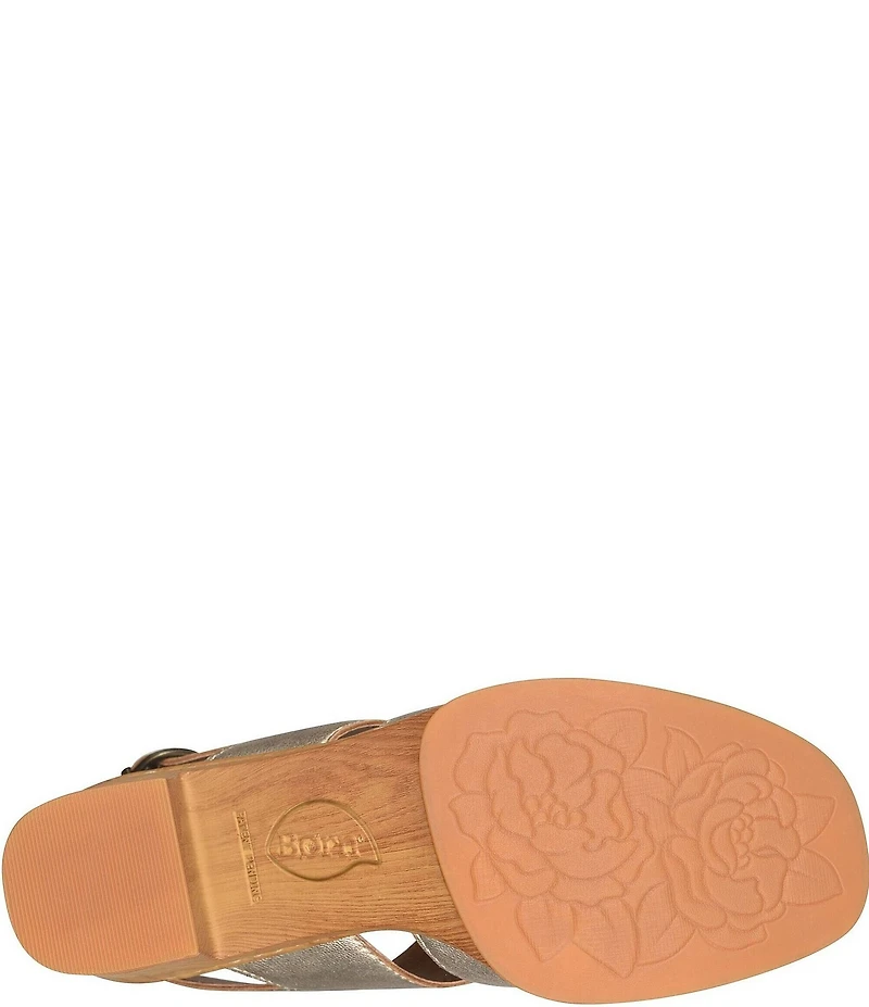 Born Nassau Leather Platform Sandals