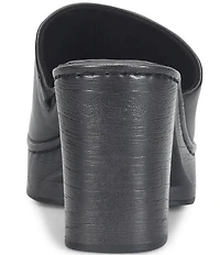 Born Nix Leather Slip On Platform Slide Sandals