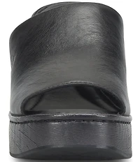 Born Nix Leather Slip On Platform Slide Sandals